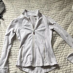 lululemon athletica White Zip-Up Athletic Jacket